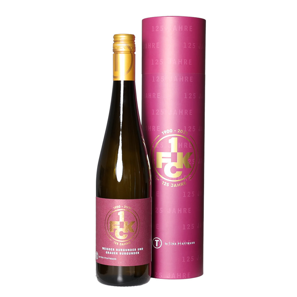 FCK 125 Jahre Geschenkset - Cuvée Weißer Burgunder und Grauer Burgunder 2024 +Rundhülse